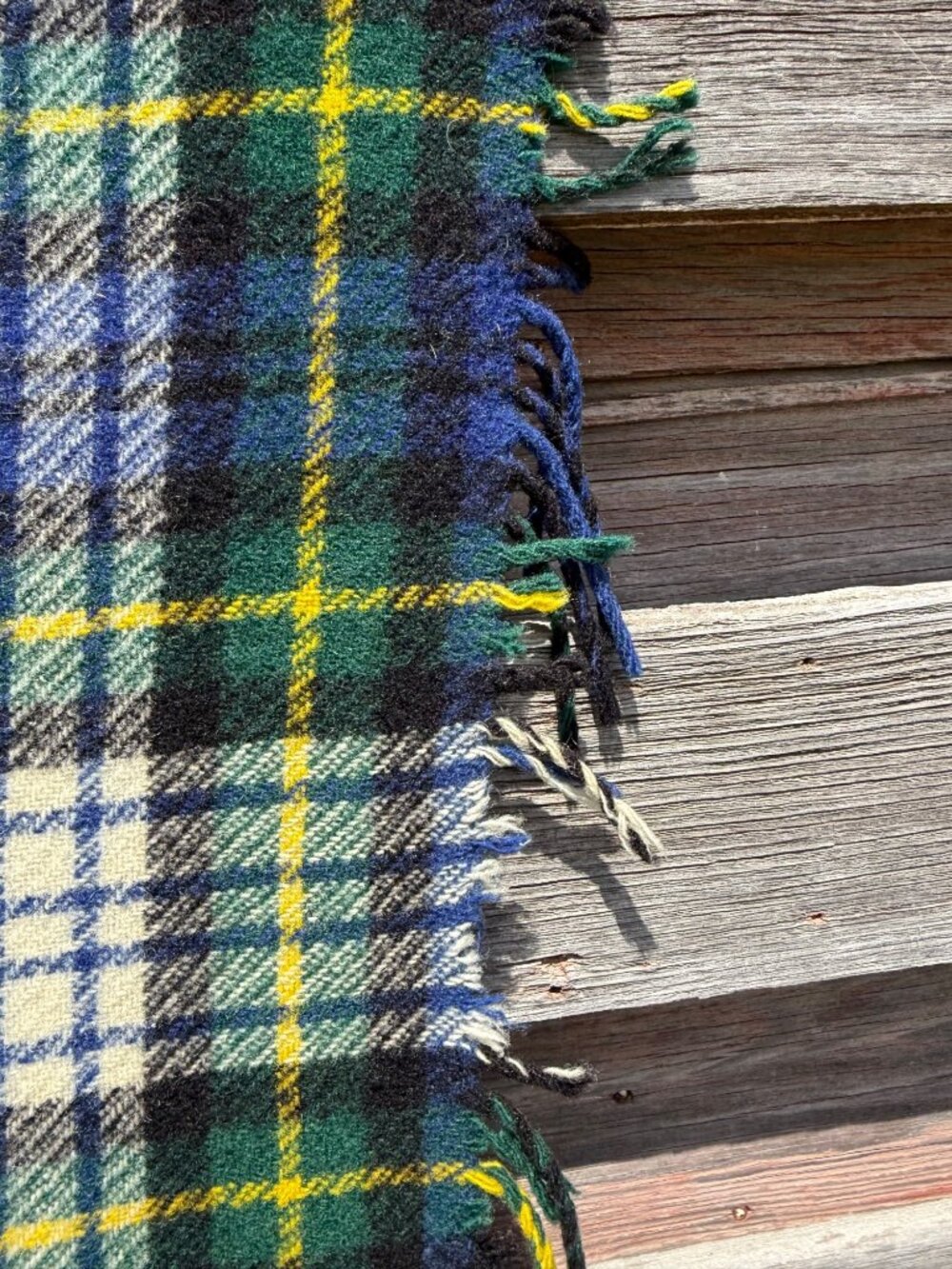 VIntage 50's Connemara Foxford Ireland 100% Pure Wool Rug Blanket Plaid 63x56" - Picture 5 of 11